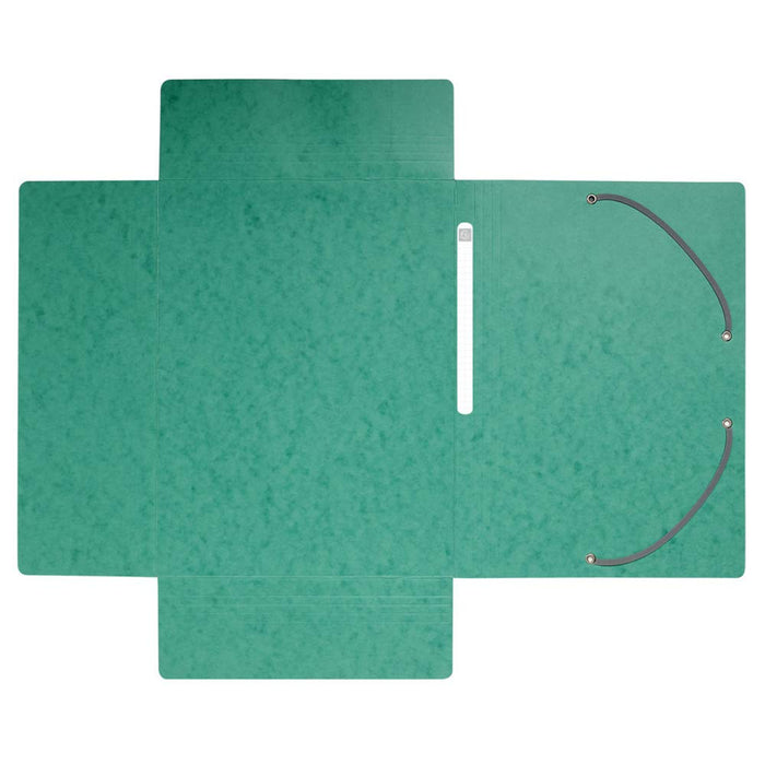 Exacompta 3 Flap Folder 17103H A4 Green 425gsm Pressboard 24x32cm Pack of 25