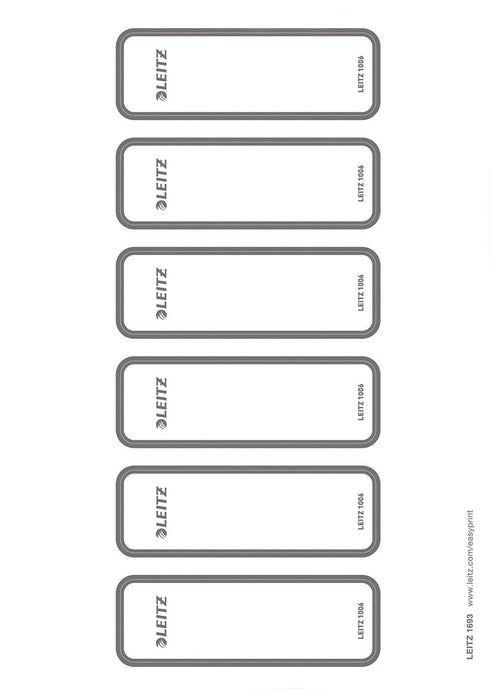 Leitz PC Spine Labels Grey Pack of 60