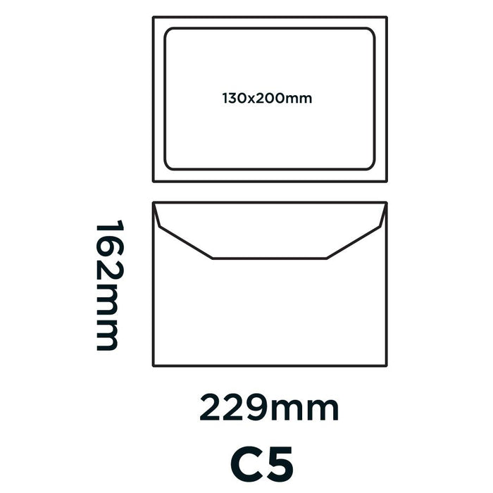 Blake Everyday Mailing Bag Window C5 229 (W) x 162 (H) mm White 100 gsm Pack of 500