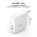 Belkin 20W USB-C Power Delivery 40W Wall Charger White