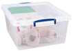 Really Useful Box Plastic Nestable Storage Boxes 17.5 Litre 383 x 460 x 195 mm Pack of 3