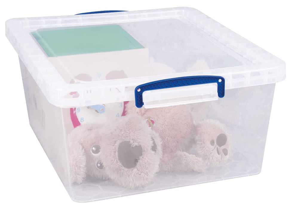 Really Useful Box Plastic Nestable Storage Boxes 17.5 Litre 383 x 460 x 195 mm Pack of 3