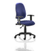 Dynamic Permanent Contact Backrest Task Operator Chair Height Adjustable Arms Eclipse I Stevia Blue Seat High Back