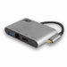 ACT AC7040 1 x USB C Male to 1 x HDMI Female, 1 x USB C Female, 1 x USB A, 1 x Ethernet Multiport Dock 0.15 m Black, Grey