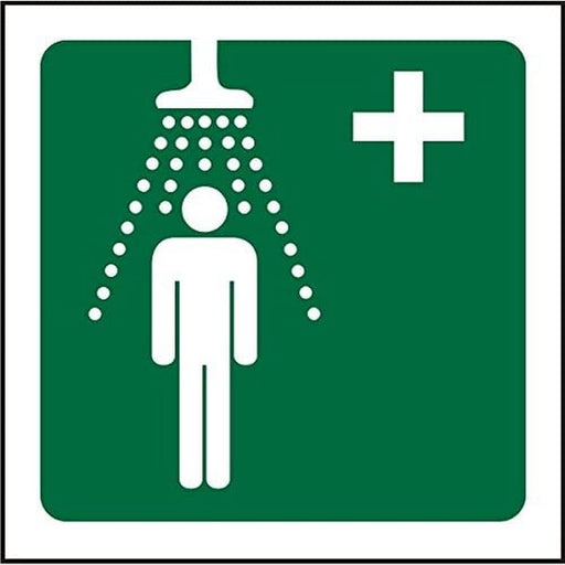 First Aid Shower Sign Plastic 15 x 15 cm