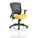 Dynamic Tilt & Lock Task Operator Chair Folding Arms Zeus Black Back, Senna Yellow Seat Without Headrest Medium Back