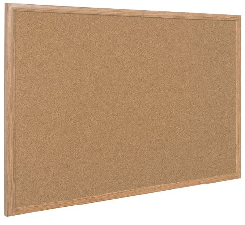 Bi-Office Earth Notice Board Non Magnetic Wall Mounted Cork 90 (W) x 60 (H) cm MDF (Medium-Density Fibreboard) Brown