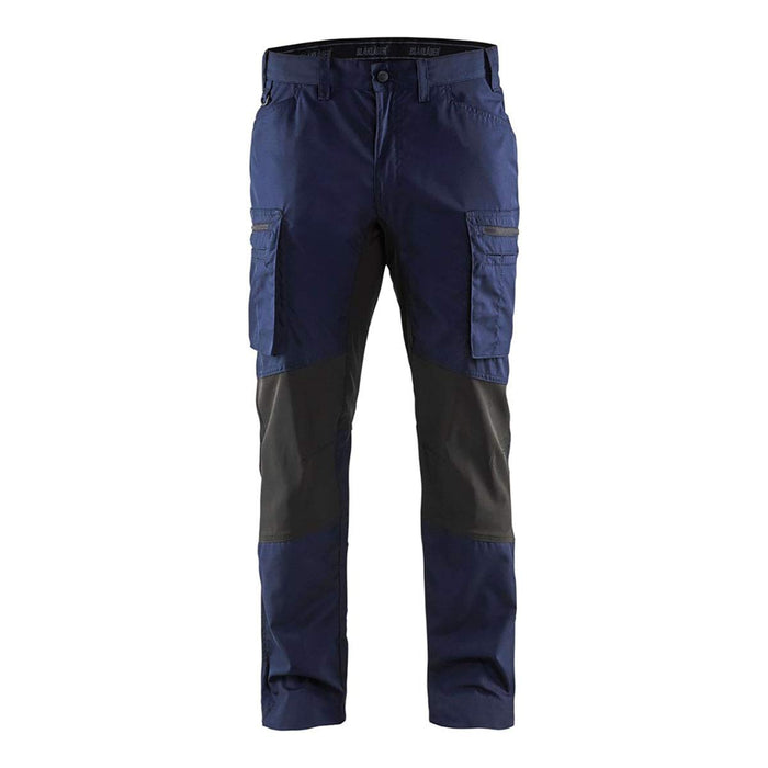 BLÅKLÄDER Trousers 14591845 Cotton, PL (Polyester) Navy Blue, Black Size 40R