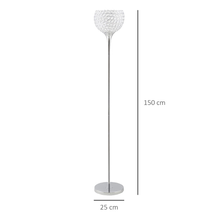 HOMCOM Floor Lamp B31-352 Silver