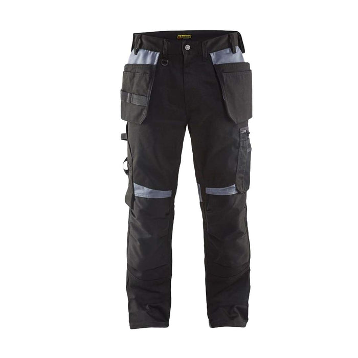 BLÅKLÄDER Trousers 15551860 Cotton, PL (Polyester) Black, Grey Size 49S