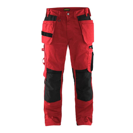 BLÅKLÄDER Trousers 15551860 Cotton, PL (Polyester) Red, Black Size 30R