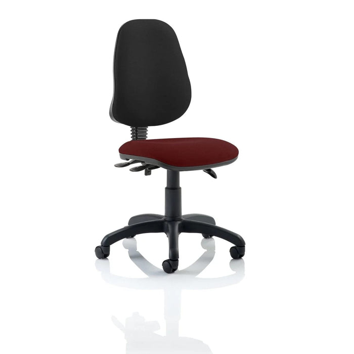 Dynamic Independent Seat & Back Task Operator Chair Without Arms Eclipse Plus III Black Back, Ginseng Chilli Seat High Back