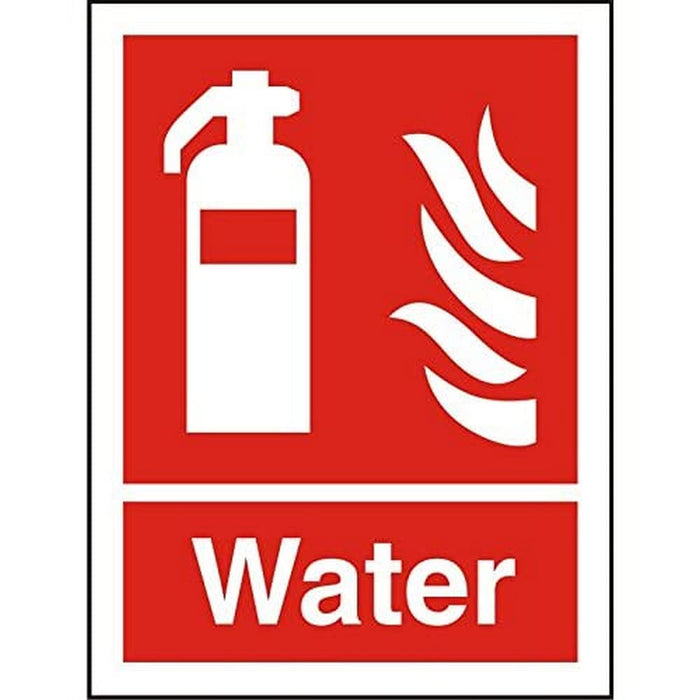 Fire Extinguisher Sign Water Plastic 20 x 15 cm