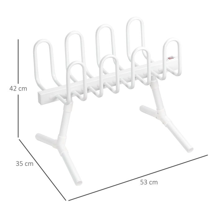 HOMCOM Shoe Dryer ABS (Acrylonitril-butadieen-styreen),Steel White 53 x 35 x 42 cm