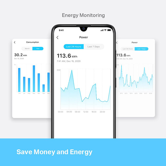TP-Link Tapo Mini Smart Wi-Fi Socket with Energy Monitoring Twin Pack