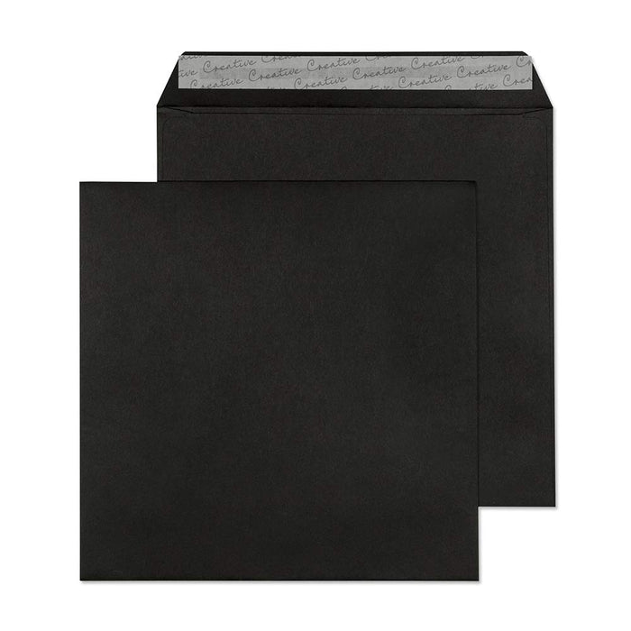 Creative Coloured Envelope Non standard 220 (W) x 220 (H) mm Adhesive Strip Black 120 gsm Pack of 250