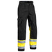 BLÅKLÄDER Trousers 15641811 Cotton, PL (Polyester) Black, Yellow Size 41S