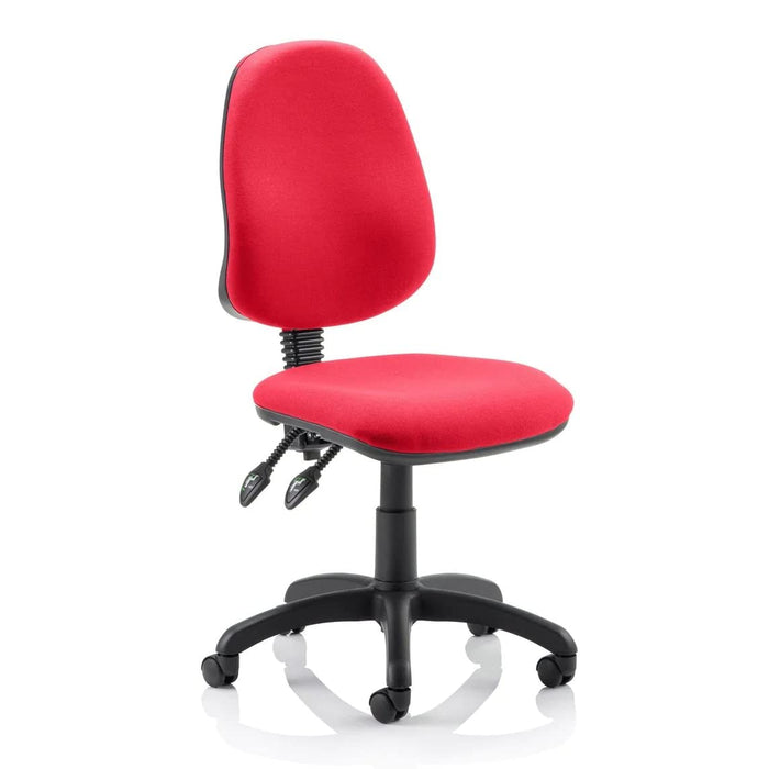 Dynamic Permanent Contact Backrest Task Operator Chair Without Arms Eclipse Plus II Bergamot Cherry Seat Without Headrest High Back