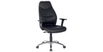 Realspace Synchro Tilt Executive Office Chair with 2D Armrest and Adjustable Seat Brent Bonded Leather Black