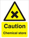 Warning Sign Chemical Store Vinyl 40 x 30 cm