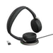 Jabra Evolve2 65 Flex MS Stereo - Headset - on-ear - Bluetooth - wireless - active noise cancelling - USB-A - black - with wireless charging pad - Certified for Microsoft Teams