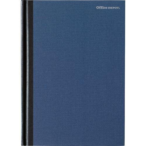 Office Depot Notebook A5 Ruled Casebound Cardboard Hardback Blue 160 Pages 80 Sheets