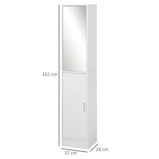 kleankin Cabinet Particle Board White 32 x 28 x 162 cm