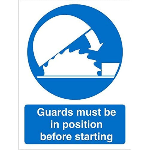 Mandatory Sign Guards Plastic 20 x 15 cm