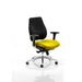 Dynamic Synchro Tilt Posture Chair Multi-Functional Arms Chiro Plus Black Back, Senna Yellow Seat Without Headrest High Back