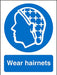 Mandatory Sign Wear Hairnets Vinyl Blue, White 20 x 15 cm