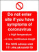 Seco Health & Safety Poster Do not enter site Self-Adhesive Vinyl Red, White 20 x 30 cm