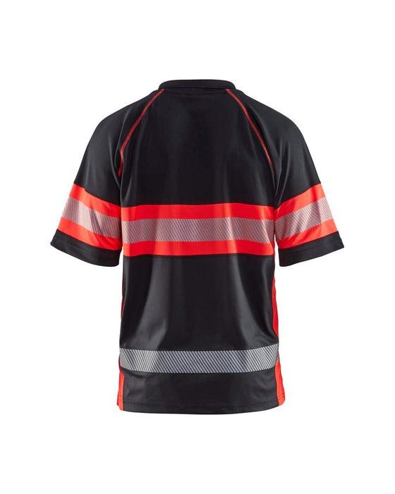 BLÅKLÄDER Polo Shirt 33381051 PL (Polyester) Black, Red Size XXXL