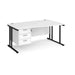 Dams International Wave Desk MC16WRP3KWH 1,600 x 725 x 800 - 990 mm