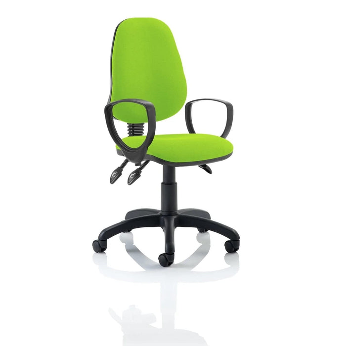 Dynamic Permanent Contact Backrest Task Operator Chair Loop Arms Eclipse Plus III Without Headrest High Back