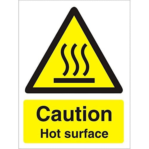 Warning Sign Hot Surface Plastic 20 x 15 cm