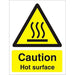 Warning Sign Hot Surface Plastic 20 x 15 cm