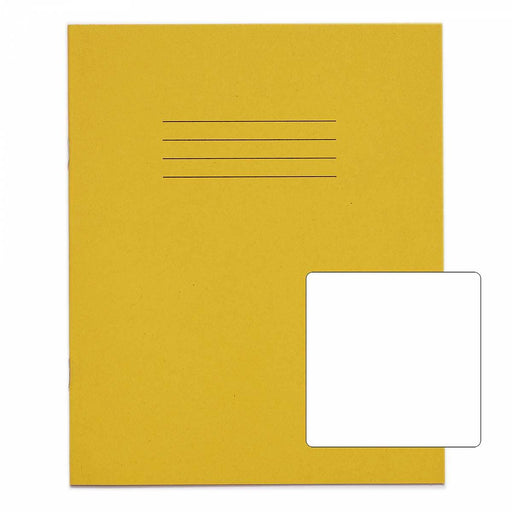 Rhino 8 x 6.5 Exercise Book 48 Page Plain Yellow (Pack 100) - VEX342-448-2