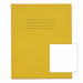 Rhino 8 x 6.5 Exercise Book 48 Page Plain Yellow (Pack 100) - VEX342-448-2