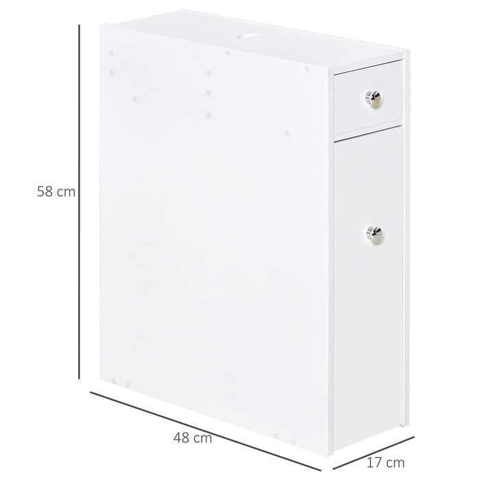 HOMCOM Bathroom Cabinet 834-186 MDF White 170 mm x 480 mm x 580 mm