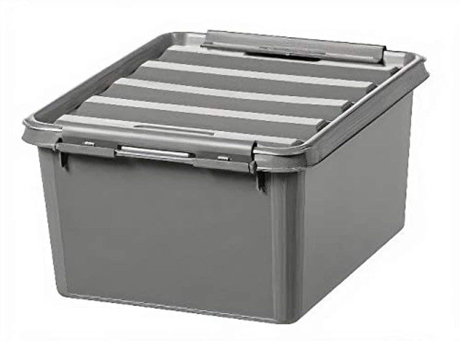 SmartStore Recycled Storage Box 32 L With Lid Grey 39 x 50 x 26 cm