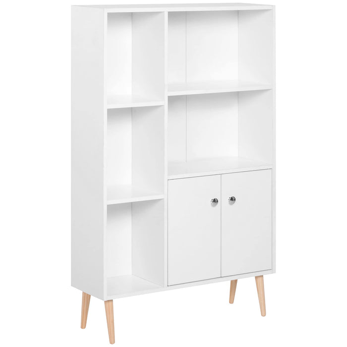 Homcom Open Bookcase with Two Doors White 800 x 235 x 1,230 mm