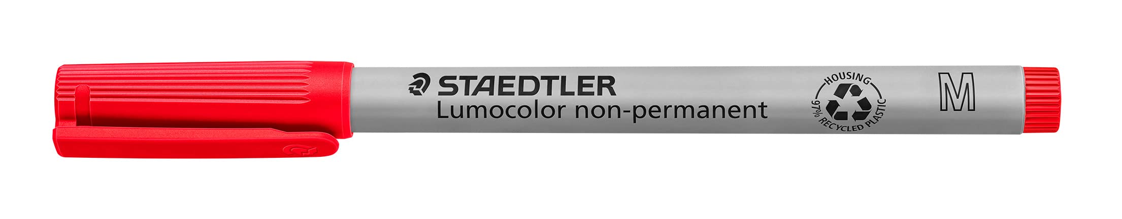 STAEDTLER Non- Permanent OHP Marker Medium Felt tip Red Pack of 10