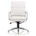 dynamic Synchro Tilt Executive Chair with Armrest and Adjustable Seat Classic Bonded Leather Medium Back White