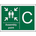 Safe Procedure Sign Assembly Point C Plastic 30 x 40 cm