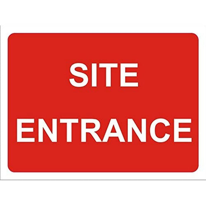 Site Sign Site Entrance Self Adhesive PVC 45 x 60 cm