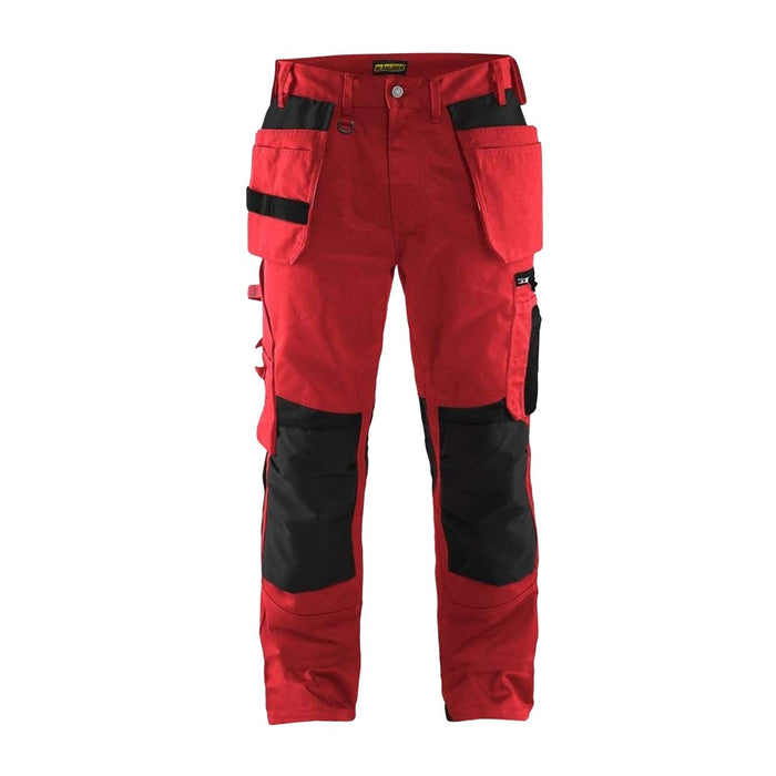 BLÅKLÄDER Trousers 15551860 Cotton, PL (Polyester) Red, Black Size 44R