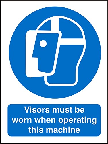 Mandatory Sign Visors Plastic Blue, White 20 x 15 cm