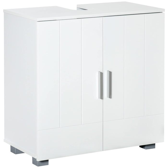 kleankin Bathroom Cabinet MDF (Medium-Density Fibreboard) White 60 x 30 x 60 cm