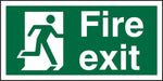 Fire Exit Sign Right Arrow Vinyl 10 x 20 cm