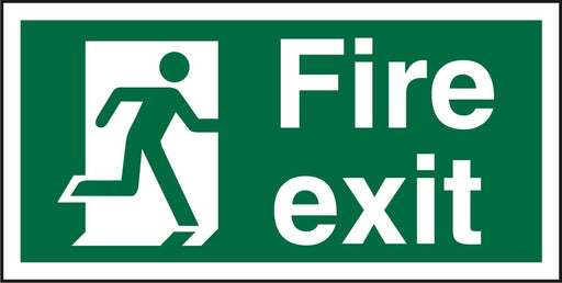 Fire Exit Sign with Right Arrow Plastic 15 x 30 cm